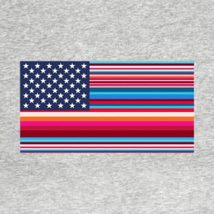 Mexican-American Pride // Serape USA Flag T-Shirt